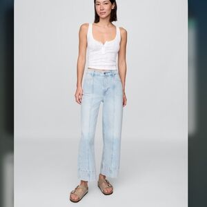 Gap High Rise Stride Wide-Leg Ankle Jeans